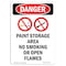 Signmission Safety Sign, OSHA Danger, 5" Height, Paint Storage Area, Portrait OS-DS-D-35-V-1516 - alternate 1